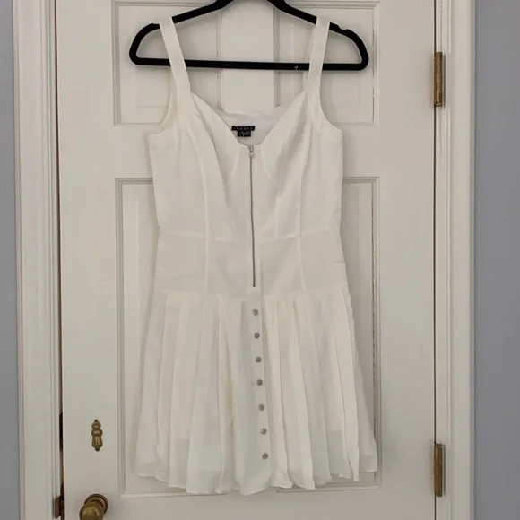 theory white silk dress Theory White Silk and Cotton Dress